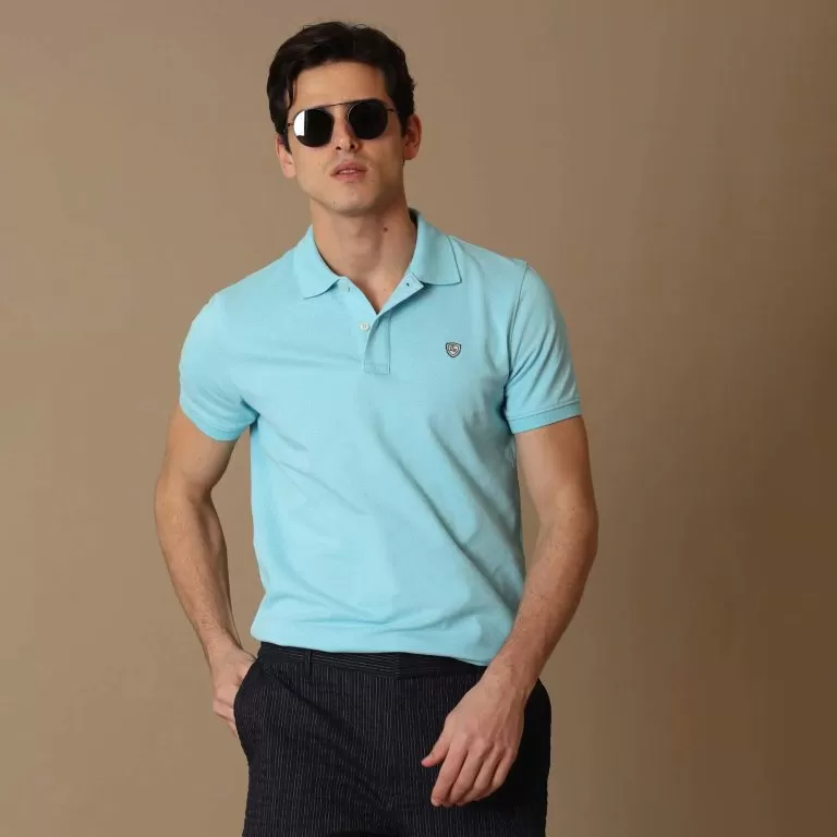 Lufian Polo Col Droit Manches Courtes Homme