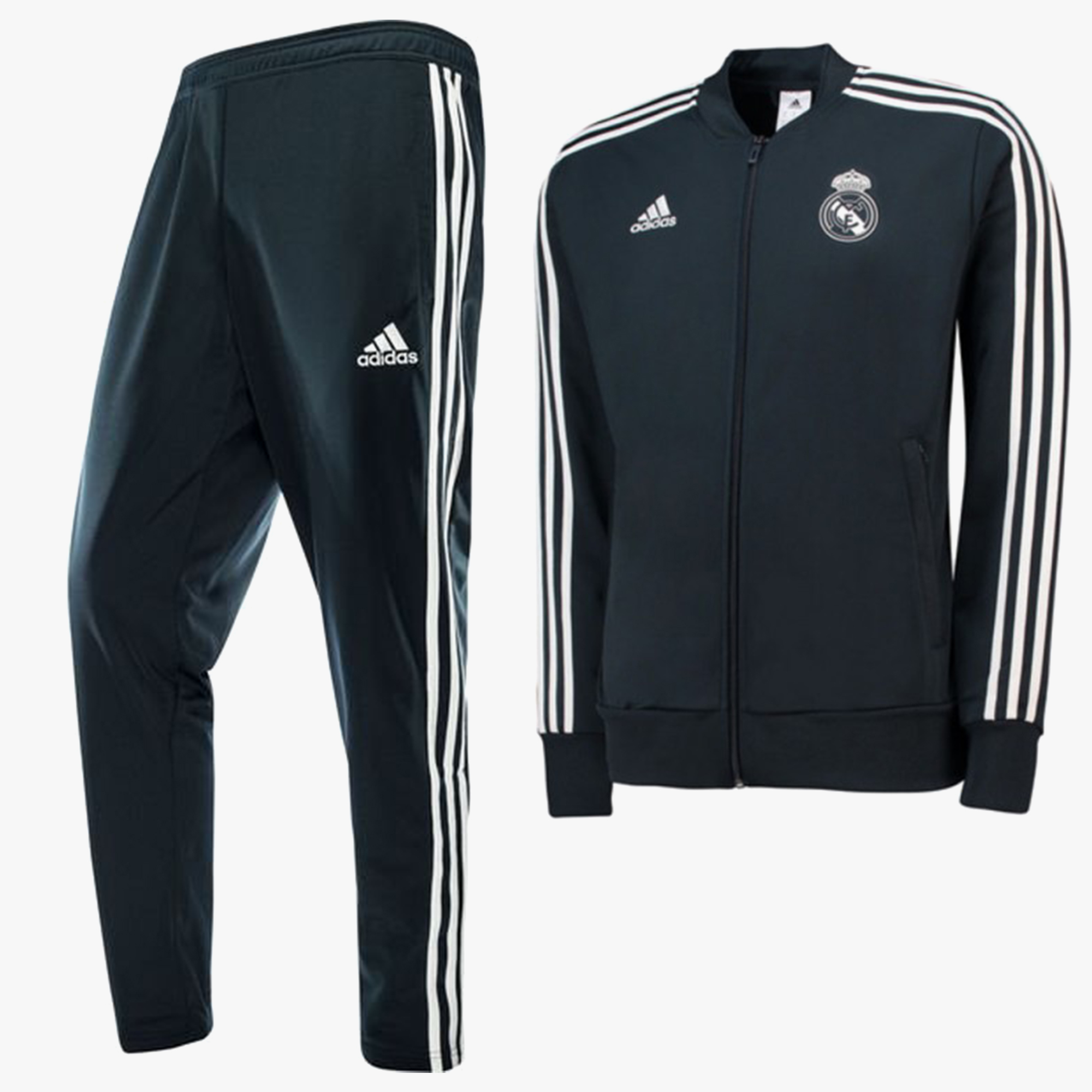 adidas Bandes Brodées Real Madrid Survêtement Zippée Homme - Madina