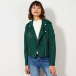 Kiabi Blouson Motard En Suédine Femme