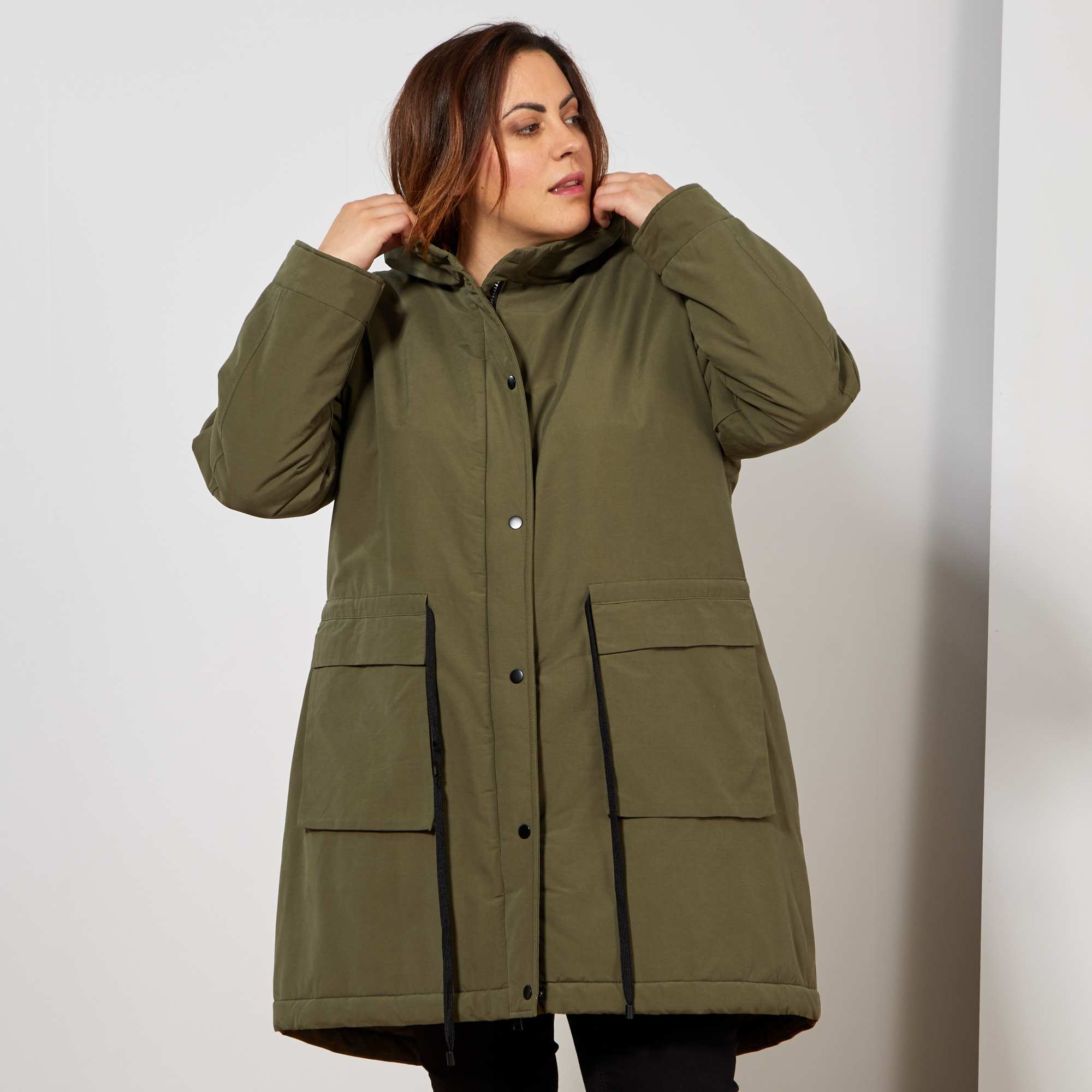 parka kaki femme grande taille