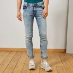 Kiabi Jean Slim Délavé Homme