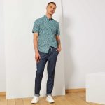 Kiabi Chemise Slim Micro Motif Fleurs Homme