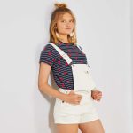 Kiabi Salopette Short En Denim Femme