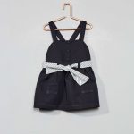 Kiabi Robe En Twill + Ceinture Rayée Fille