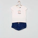 Kiabi Ensemble T-Shirt + Short Bloomer 'Potager' Fille