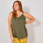 Kiabi Blouse Fluide Boutonnée Femme