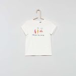 Kiabi T-Shirt À Message Brodé Fille