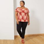 Kiabi T-Shirt Smocké Col Bardot Femme