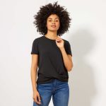 Kiabi T-Shirt Côtelé Effet Noué Femme