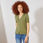 Kiabi T-Shirt Boutonné Femme