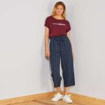 Kiabi Pantalon Large Fluide 7/8Ème Femme