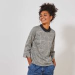 Kiabi T-Shirt Claudine 'Prince De Galles' Femme
