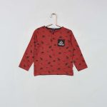 Kiabi T-Shirt Imprimé Col Tunisien Garçon