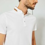 Kiabi Polo Slim Col Mao Homme