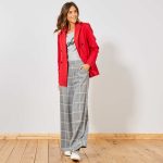 Kiabi Pantalon Fluide À Carreaux Femme