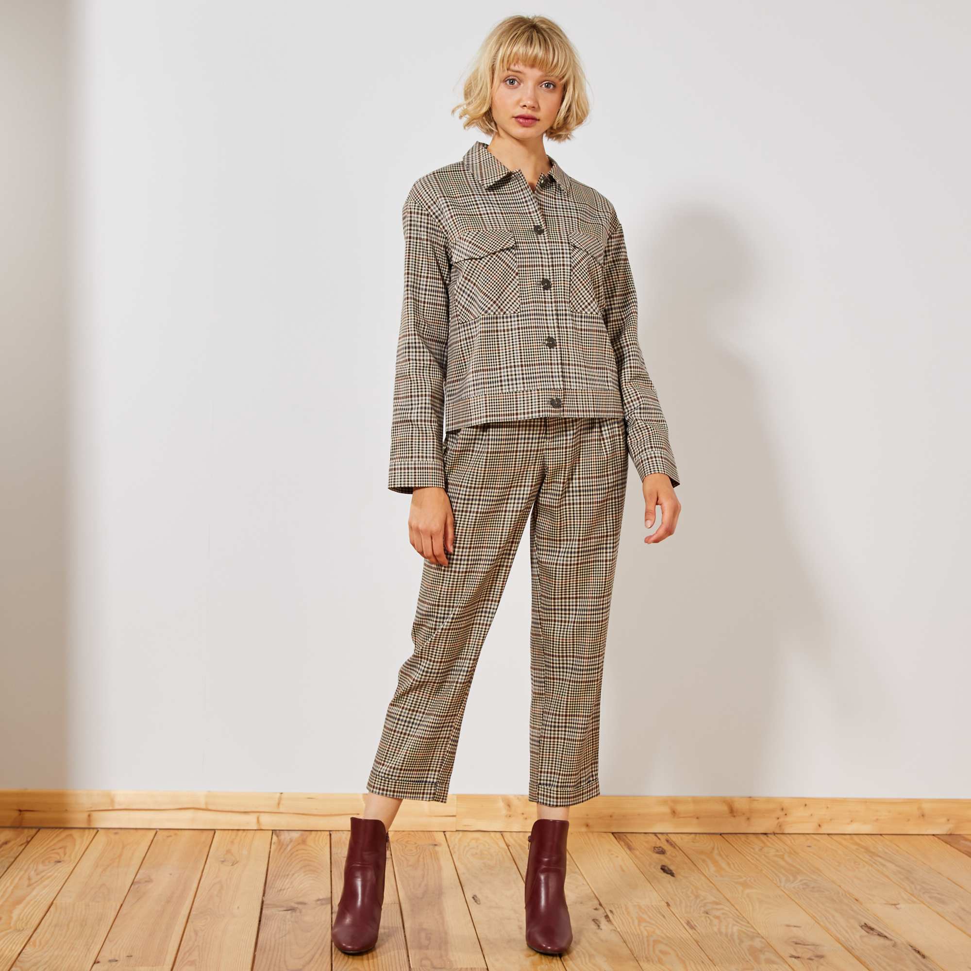 Pantalon de ville discount femme taille haute