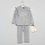 Kiabi Pull + Pantalon + Chaussettes Fille