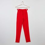 Kiabi Pantalon Fluide À Bandes Latérales Blanches Fille