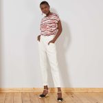 Kiabi Jean Mom Paperbag Femme
