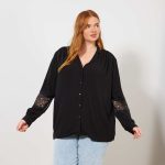Kiabi Chemise Fluide Détail Dentelle Femme