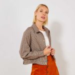 Kiabi Veste Boutonnée À Carreaux Femme