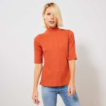 Kiabi T-Shirt En Maille Fluide Côtelée Femme