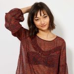 Kiabi Blouse Voile Imprimée Femme