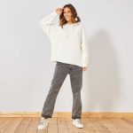 Kiabi Jean Droit Taille Haute Femme