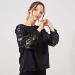 Kiabi T-Shirt Manches Bouffantes Brodées Femme