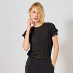 Kiabi T-Shirt Manches Courtes Pailleté Femme