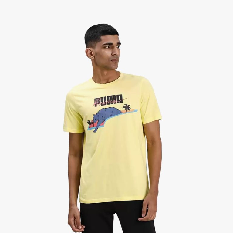 Puma Imprimé Graphique T-shirt Col Rond Homme