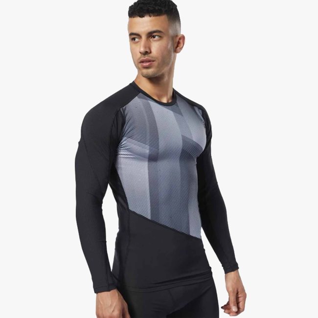 Reebok T-shirt De Compression Imprimée Homme - Madina