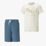 Beige/Bleu