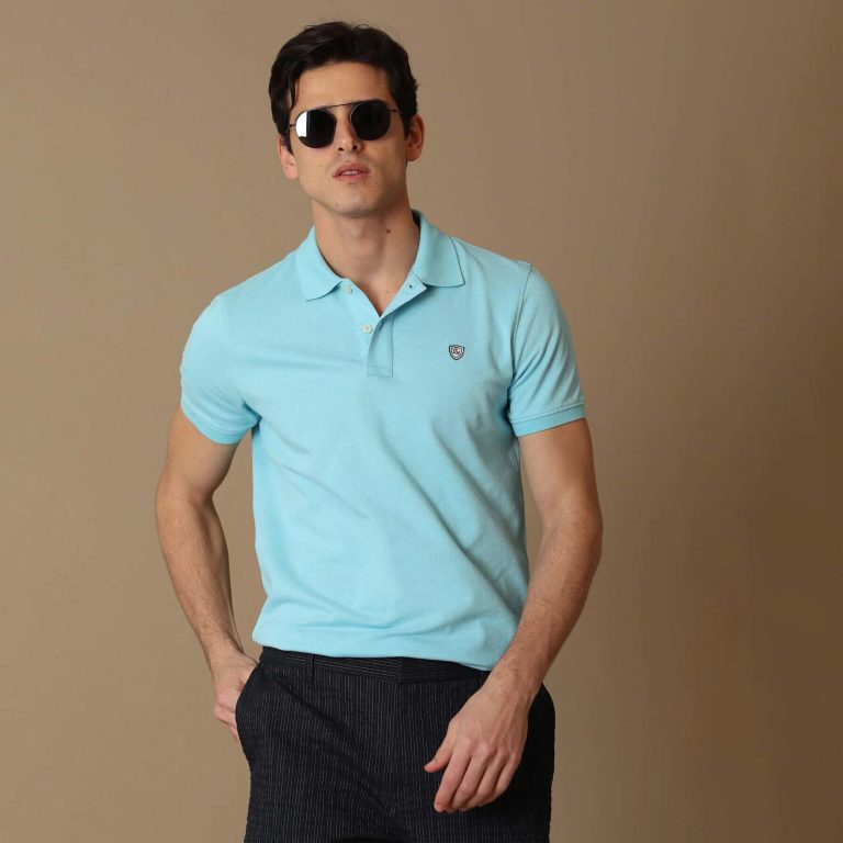 Lufian Polo Col Droit Manches Courtes Homme
