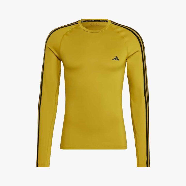 adidas Techfit 3-Stripes Maillot d’entraînement à Manches longues Homme