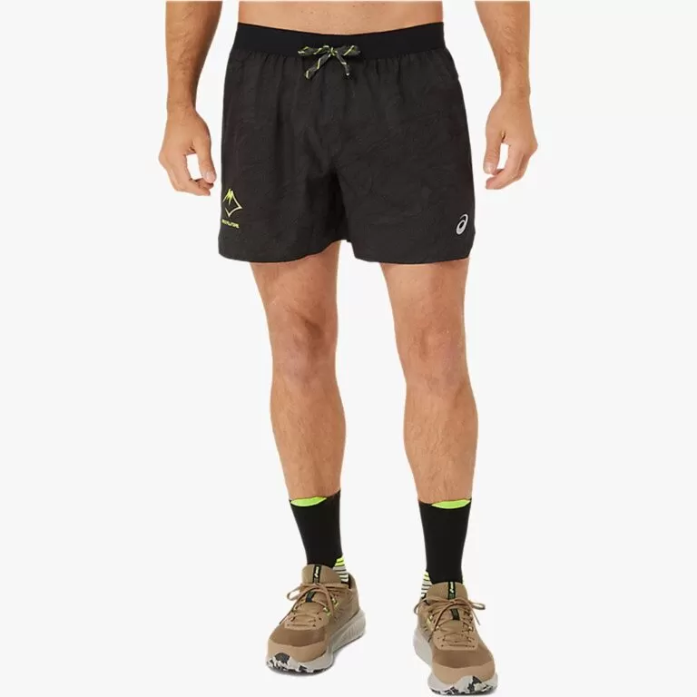 Asics Fujitrail Short 5 Pouces à Imprimé Intégral De Running Homme
